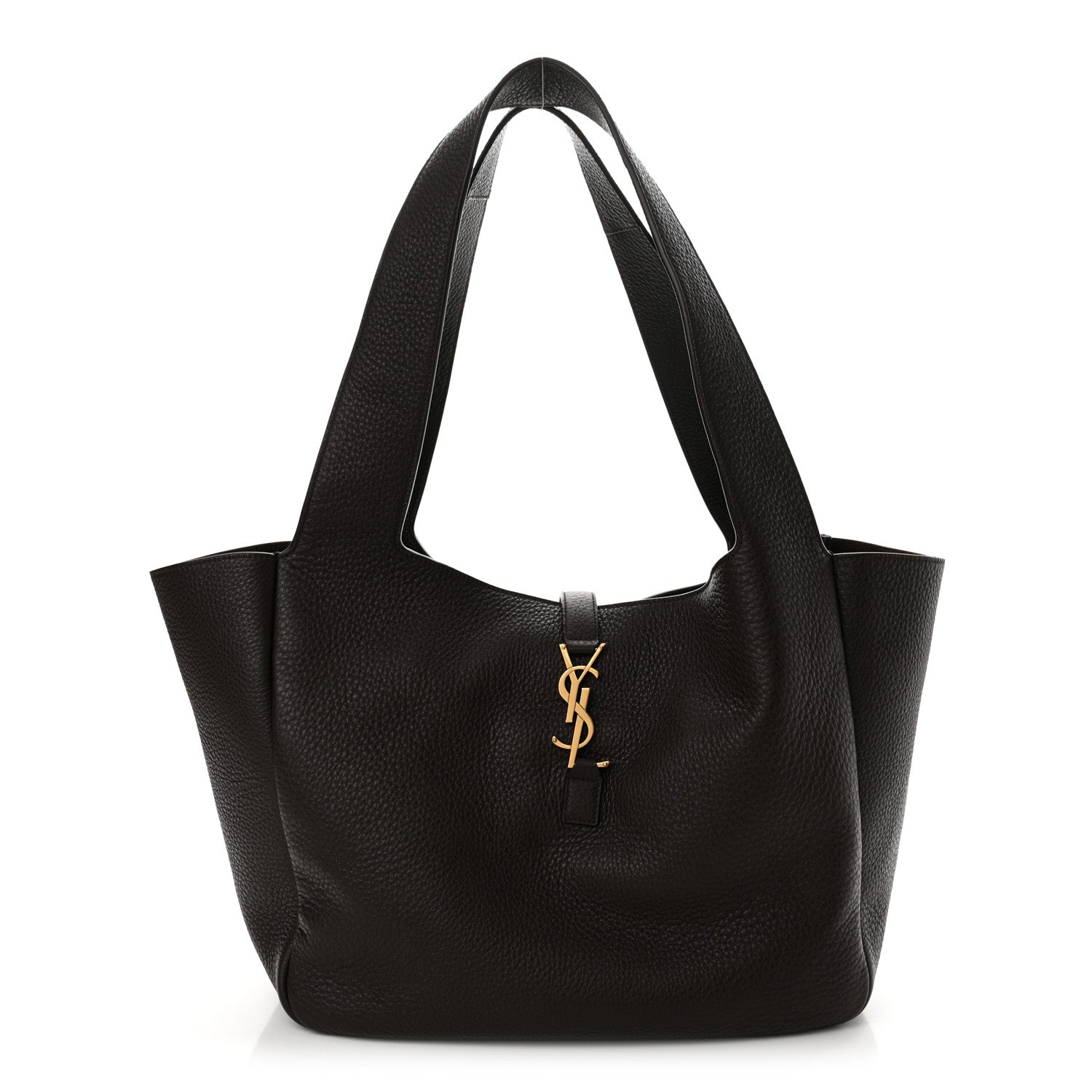Saint Laurent Grained Deerskin Bea Tote Marron Fonce 1 of 11