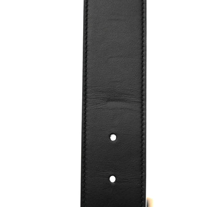 Gucci GG Supreme Monogram Matte Plutone Calfskin Double G 40mm Belt 90 36 Beige Ebony Black 5 of 5