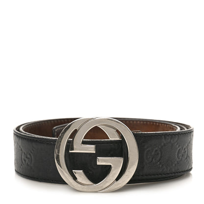 Gucci Guccissima Interlocking G 40mm Belt 100 40 Black 1 of 5