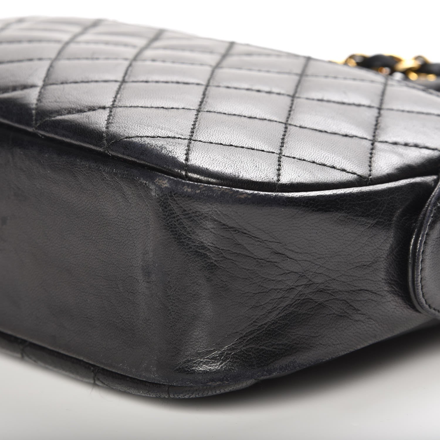 Chanel Lambskin Quilted Camera Case Black 11 of 12