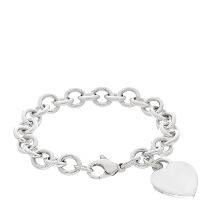 Tiffany Sterling Silver Heart Tag Charm Bracelet 1 of 3
