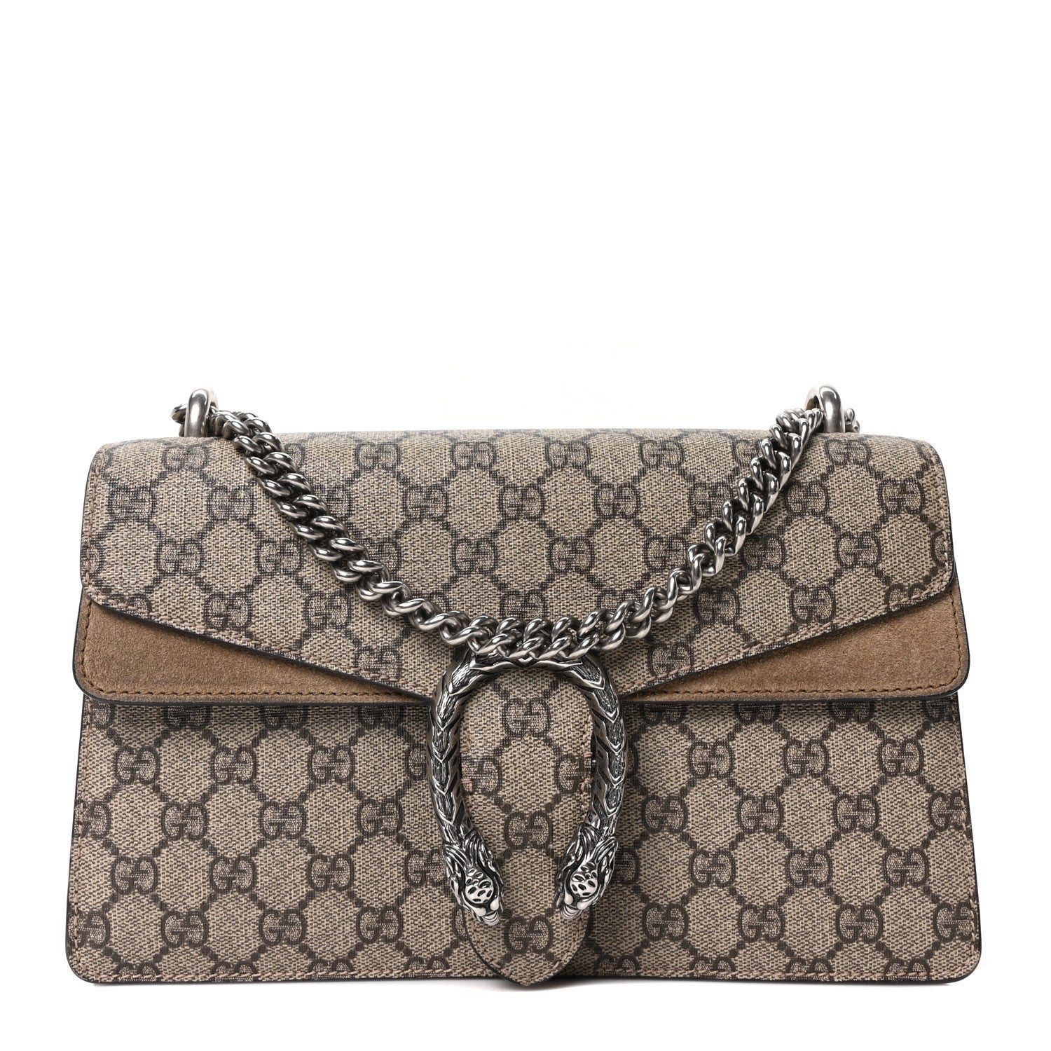 Gucci GG Supreme Monogram Small Dionysus Shoulder Bag Taupe 1 of 11