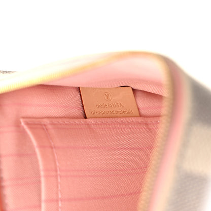 Louis Vuitton Damier Azur Neverfull MM GM Pochette Rose Ballerine 7 of 9
