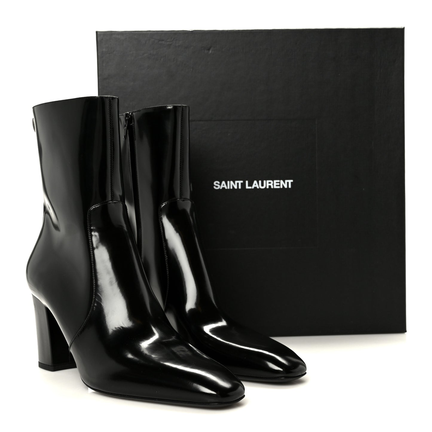 Vitello Marilyn Betty 70 Ankle Zip Boots 40 Black