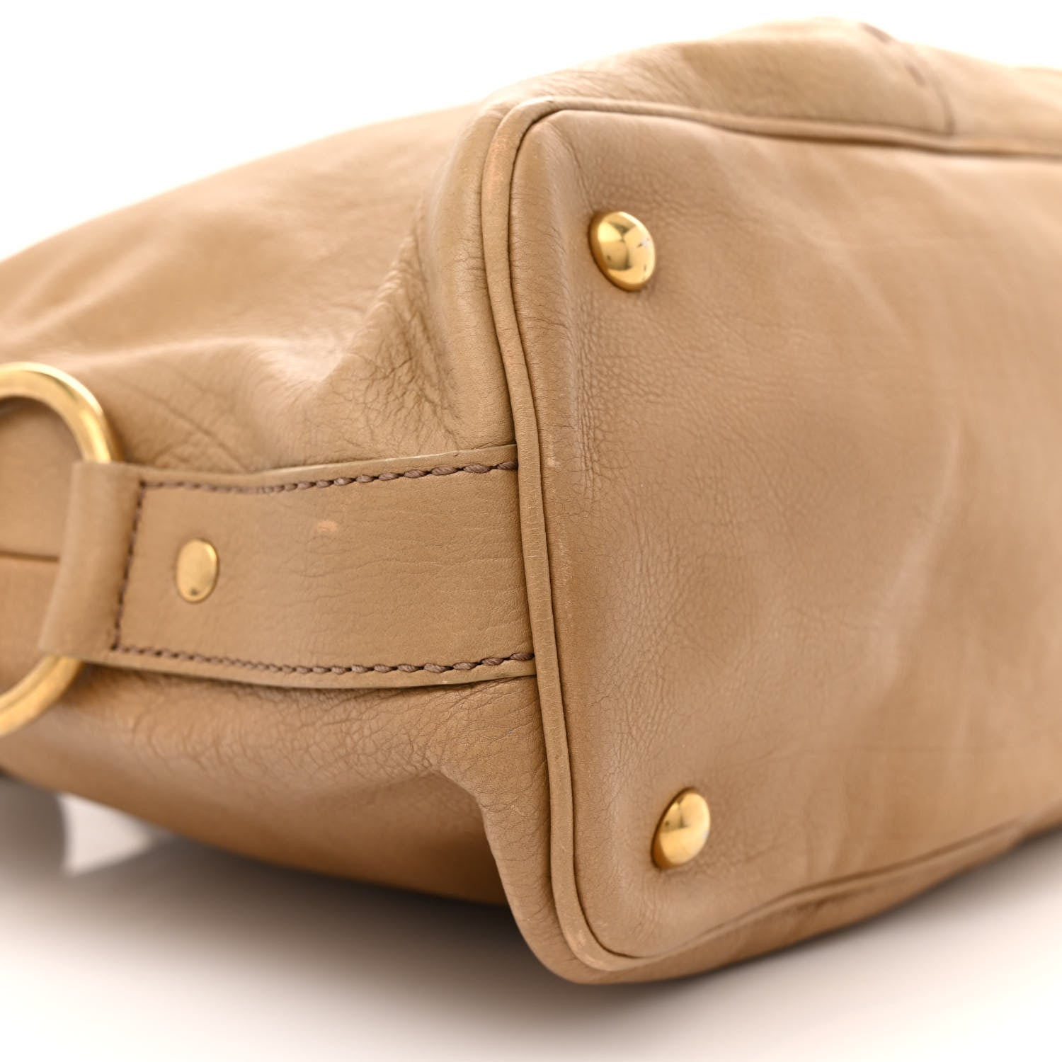 Saint Laurent Calfskin Oversized Muse Beige 9 of 18