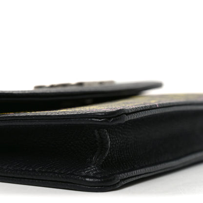 Balenciaga Grained Calfskin Graffiti BB Wallet On Chain Black 8 of 8