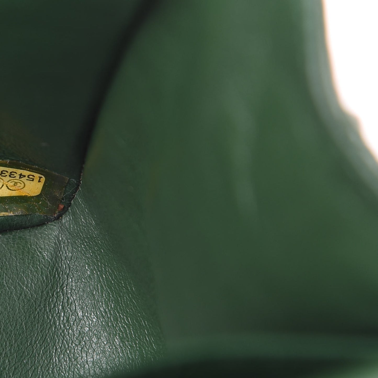 Patent Calfskin Quilted Jumbo Double Flap Green