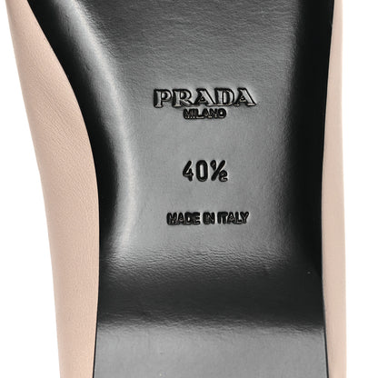 Prada Nappa Cap Toe Triangle Bow Ballerina Flats 40.5 Ninfea 6 of 8