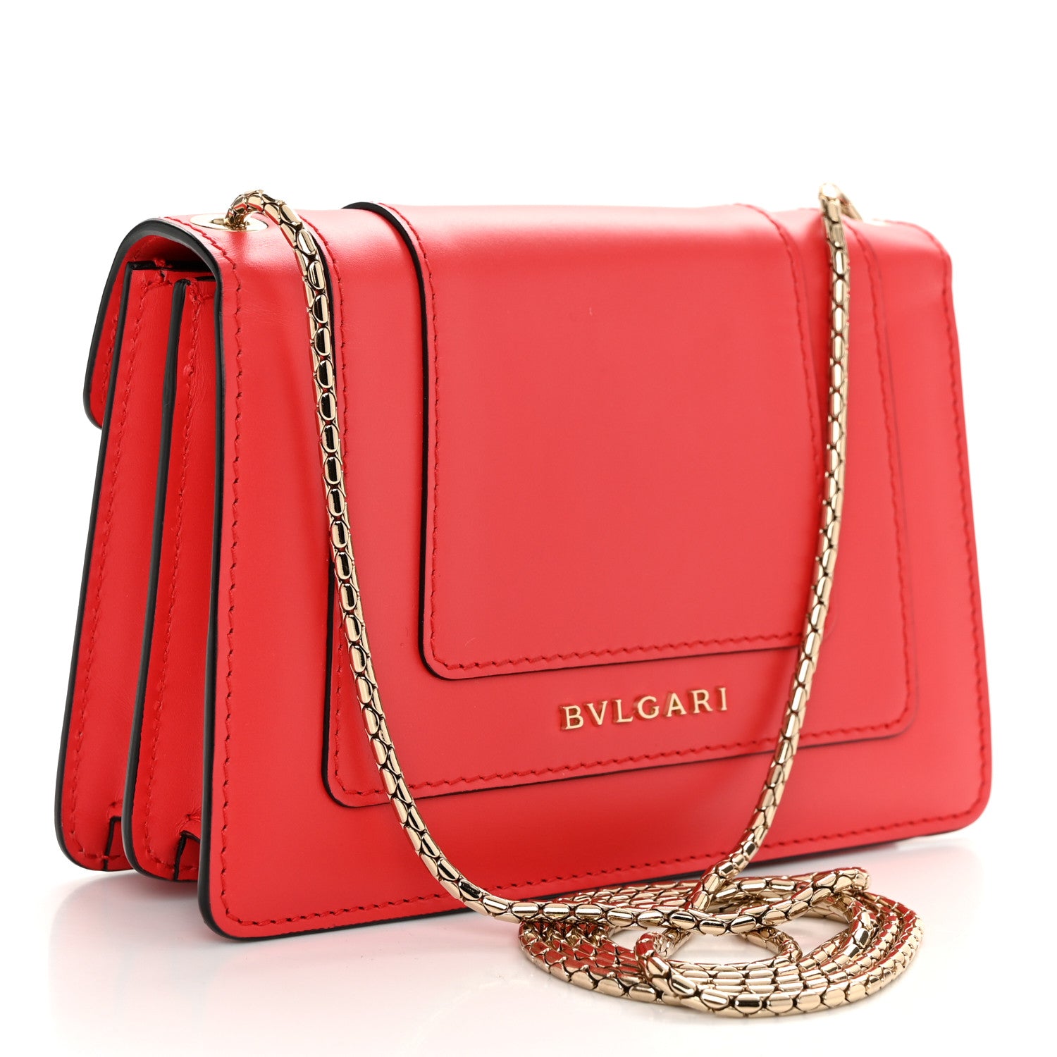 Bulgari Calfskin Serpenti Forever Crossbody Bag Red 4 of 10