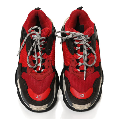 Balenciaga Fabric Mesh Mens Triple S Sneakers 43 Rouge Black 5 of 11