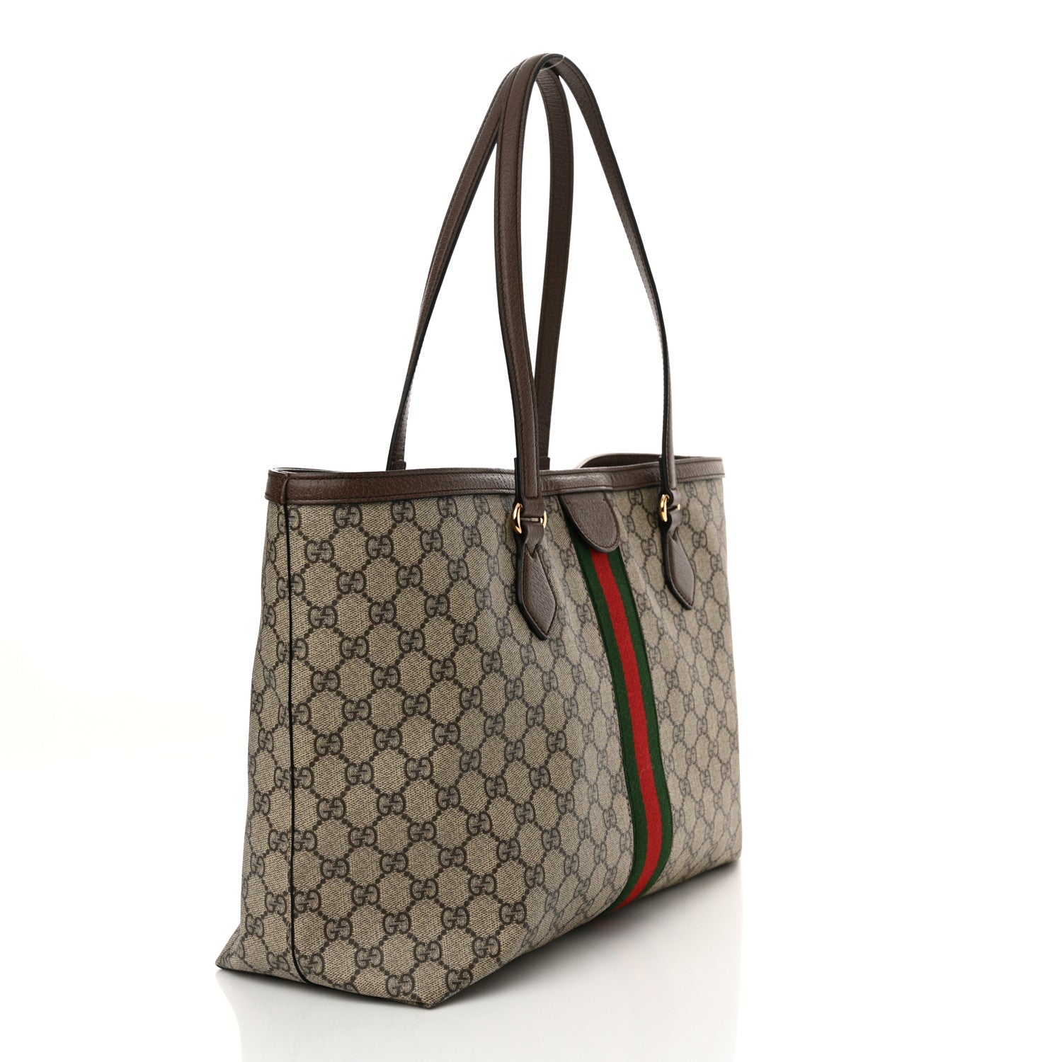 Gucci GG Supreme Monogram Medium Ophidia Shopping Tote Brown 3 of 14
