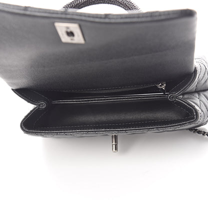 Chanel Caviar Lizard Quilted Mini Coco Handle Flap Black 5 of 11