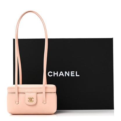 Chanel Shiny Caviar Preppy Coco Long Vanity With Strap Light Pink 12 of 12