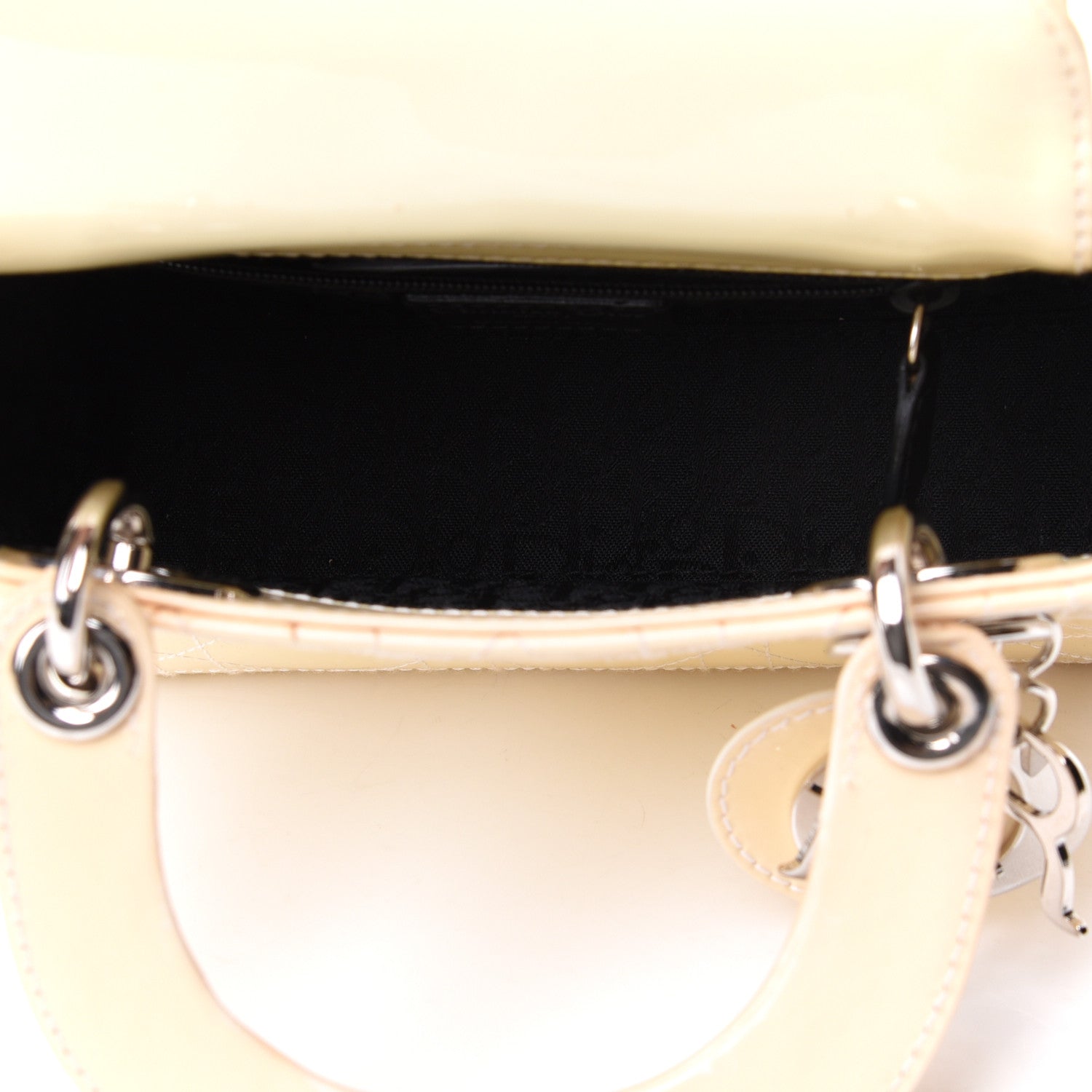 Christian Dior Patent Cannage Mini Lady Dior Ivory 4 of 4