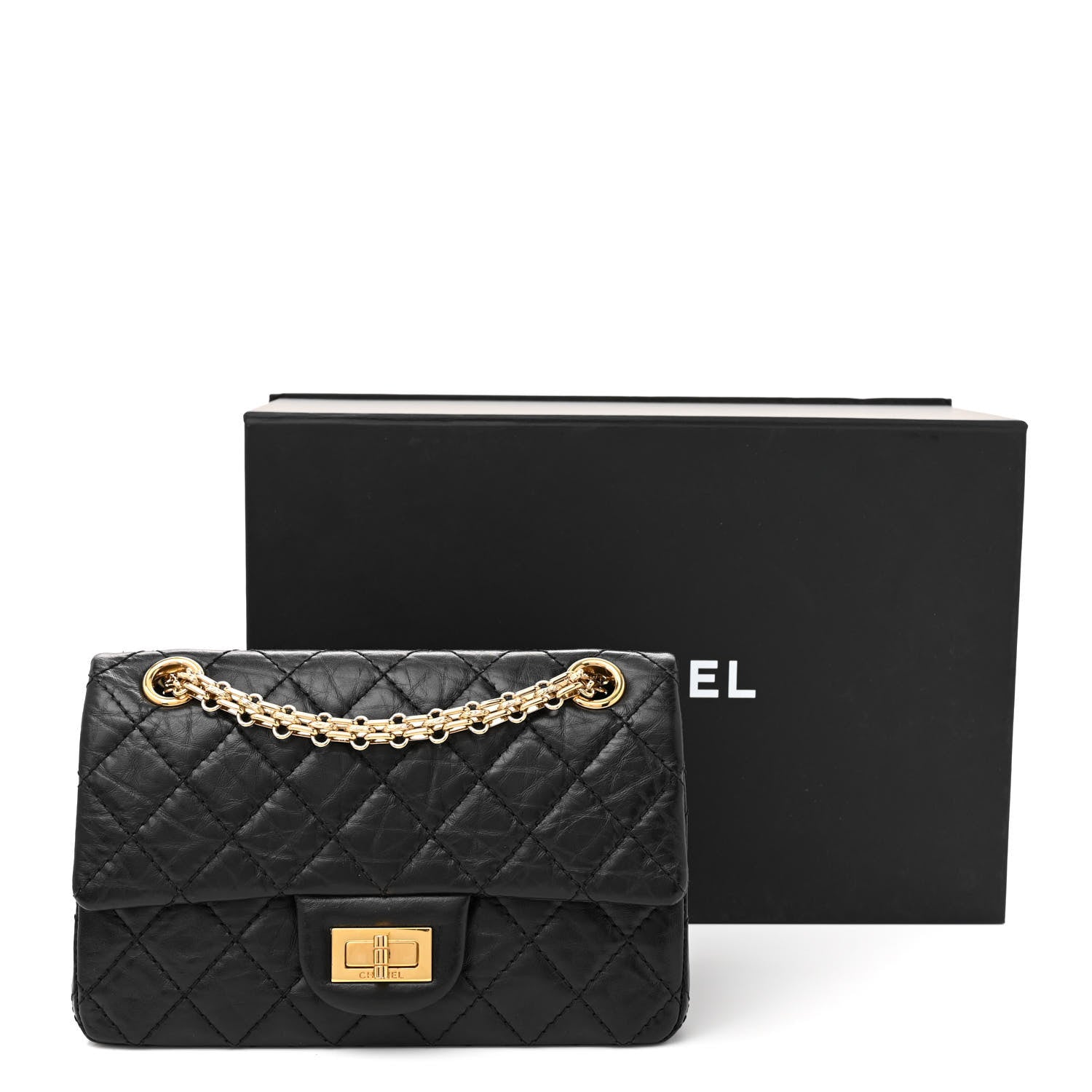 Chanel Aged Calfskin Quilted 2.55 Reissue Mini Flap Black 11 of 11