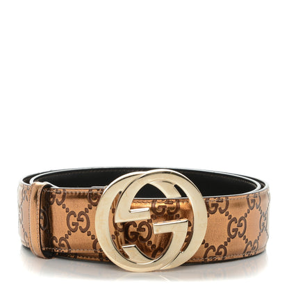 Gucci Guccissima Interlocking G Belt 95 38 Bronze 1 of 6