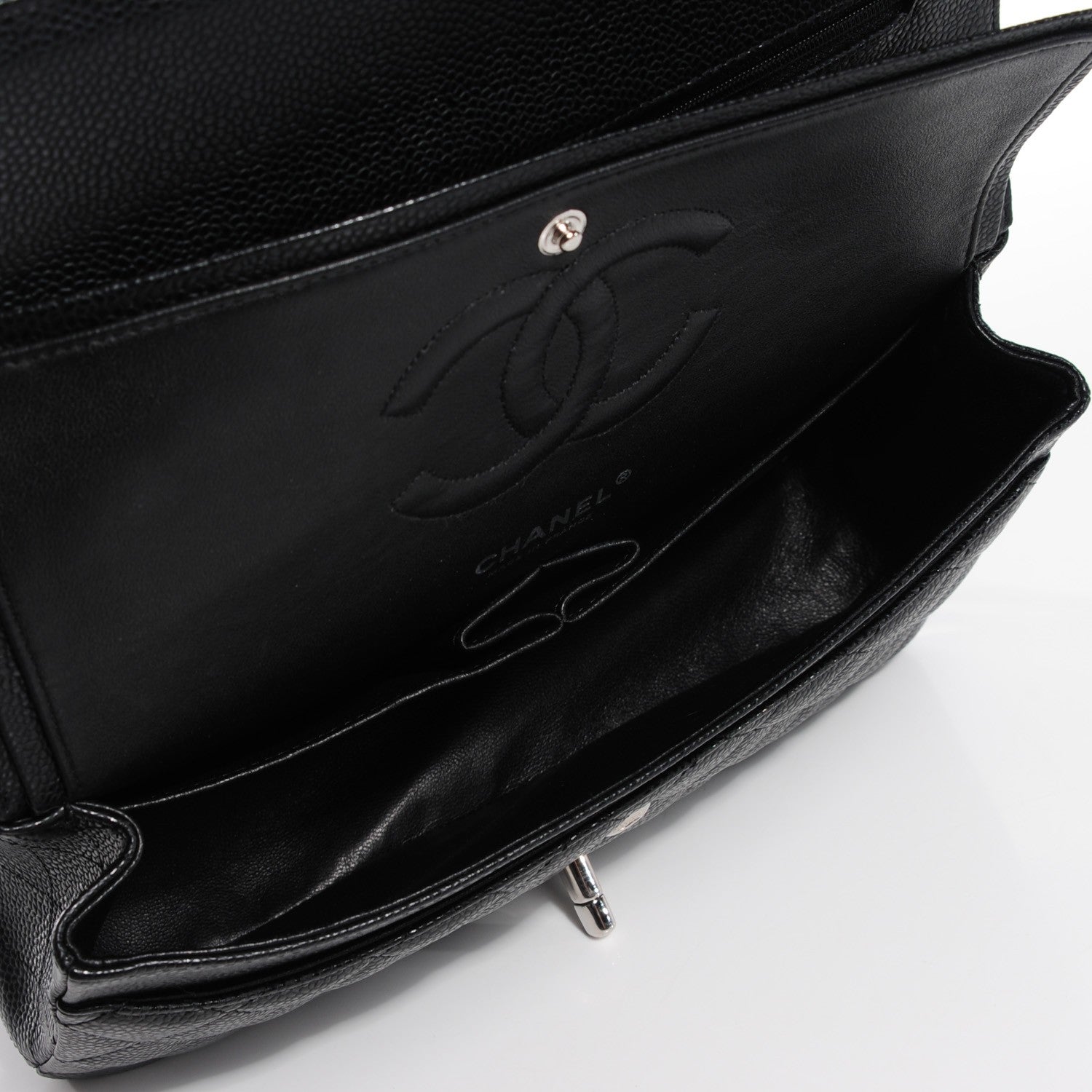 Chanel Caviar Quilted Medium Double Flap Black 8 of 8