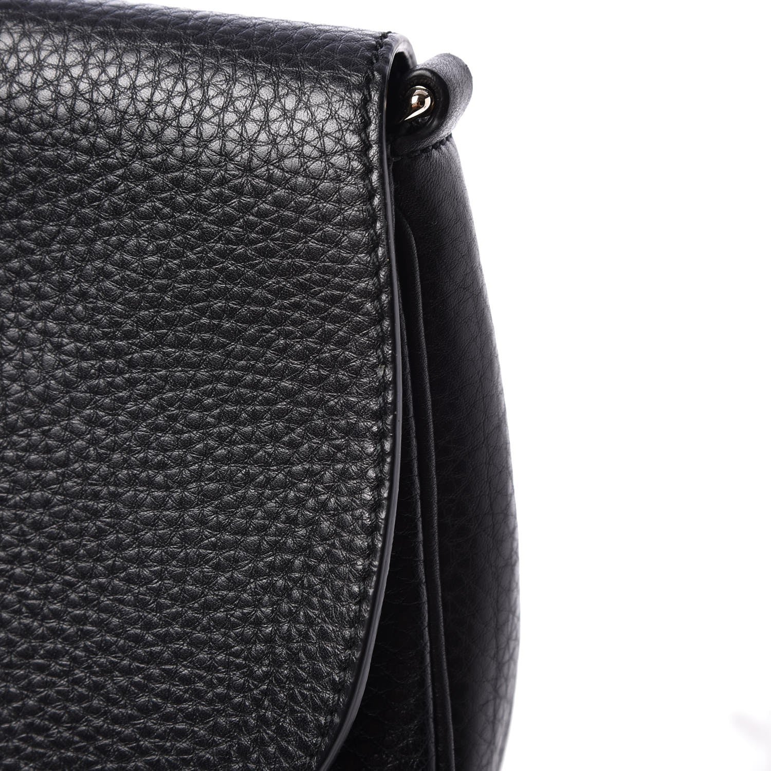 Gucci Pebbled Calfskin Medium Soho Flap Crossbody Black 8 of 9