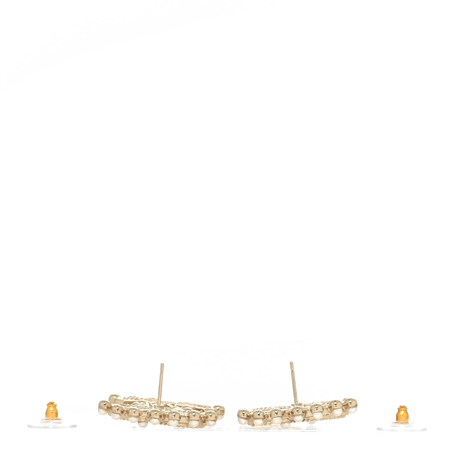 Chanel Pearl CC Earrings Gold 3 of 4