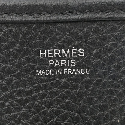 Hermes Taurillon Clemence EVELYNE III PM  Black 6 of 12