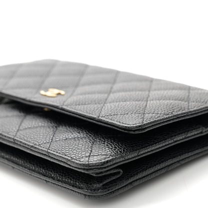 Chanel Caviar Quilted Wallet on Chain WOC Black 10 of 11