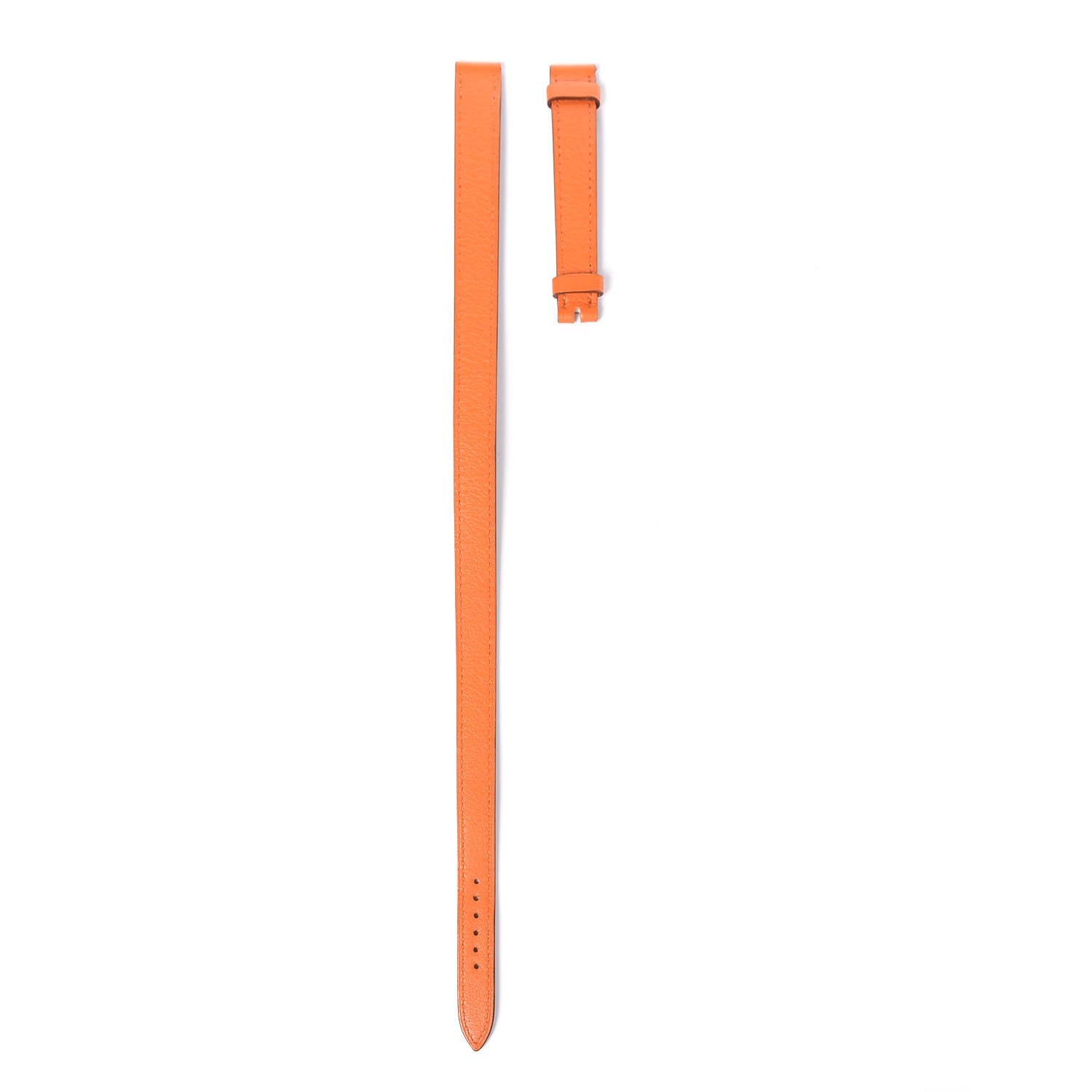 Hermes Swift Heure H Hour Watch PM Double Tour Strap Orange 1 of 5