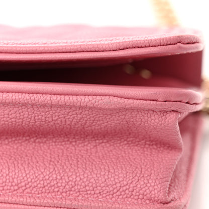 Chanel Caviar Quilted Boy Wallet On Chain WOC Light Pink 14 of 17