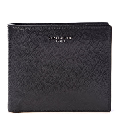 Saint Laurent Grain De Poudre Paris East West Wallet Black 1 of 7