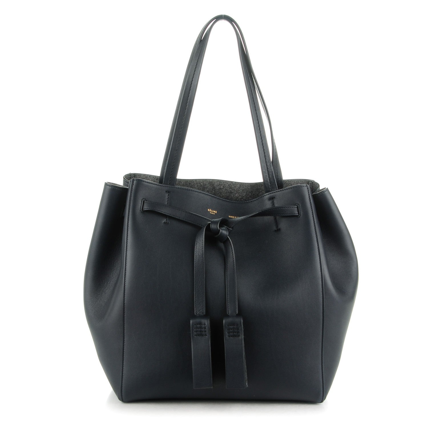 Celine Smooth Calfskin Small Tassel Cabas Phantom Navy Blue 1 of 8