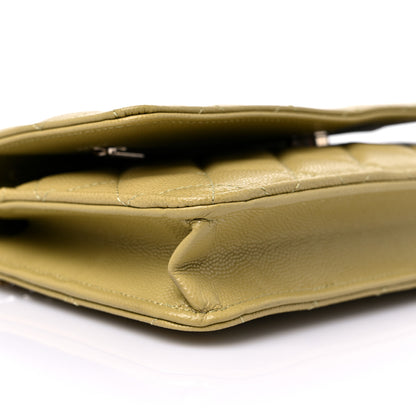 Chanel Caviar Quilted Wallet On Chain WOC Light Green 8 of 10