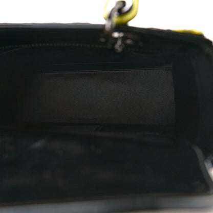 Christian Dior Patent Beaded Medium Lady Dior Black Multicolor 5 of 15
