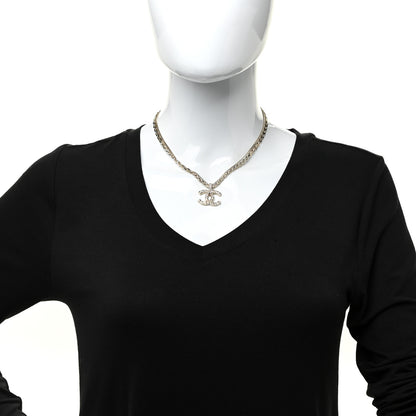 Chanel Crystal CC Multi Strand Chain Necklace Gold 2 of 5