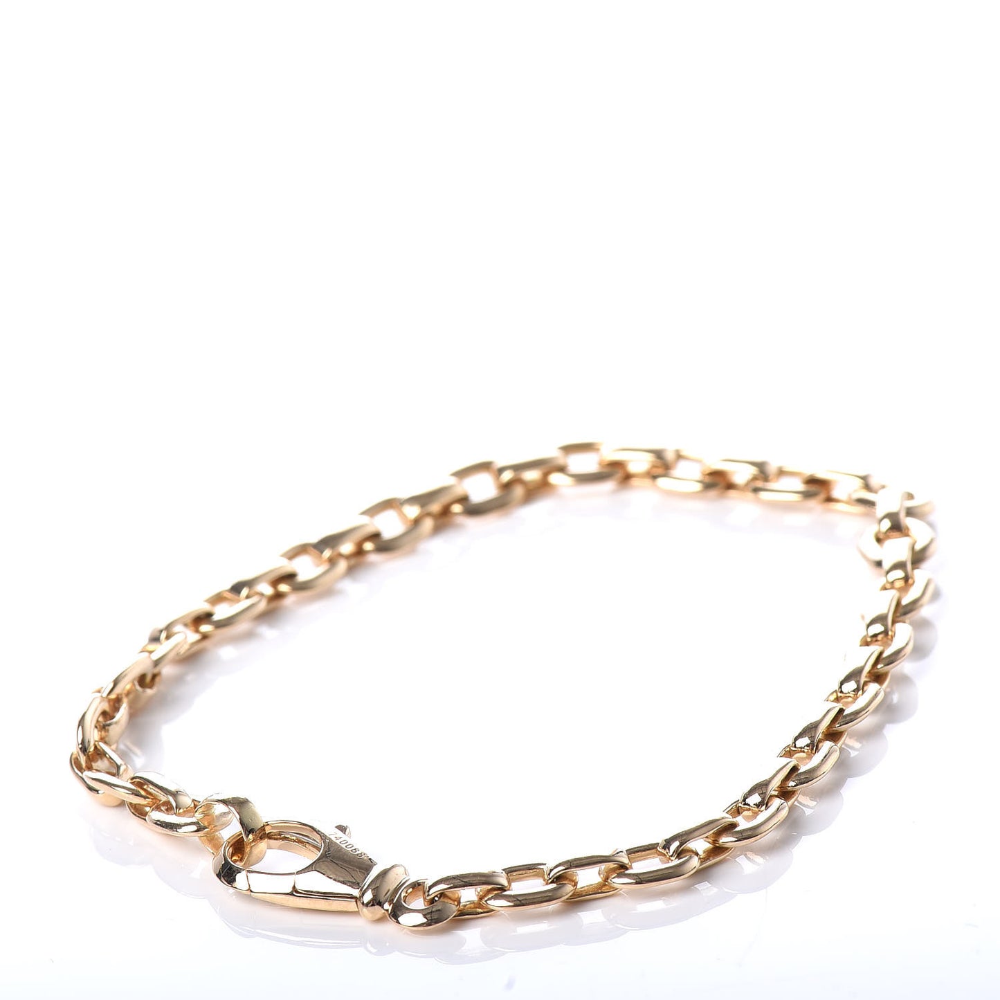 18K Yellow Gold Meplat Link Chain Bracelet