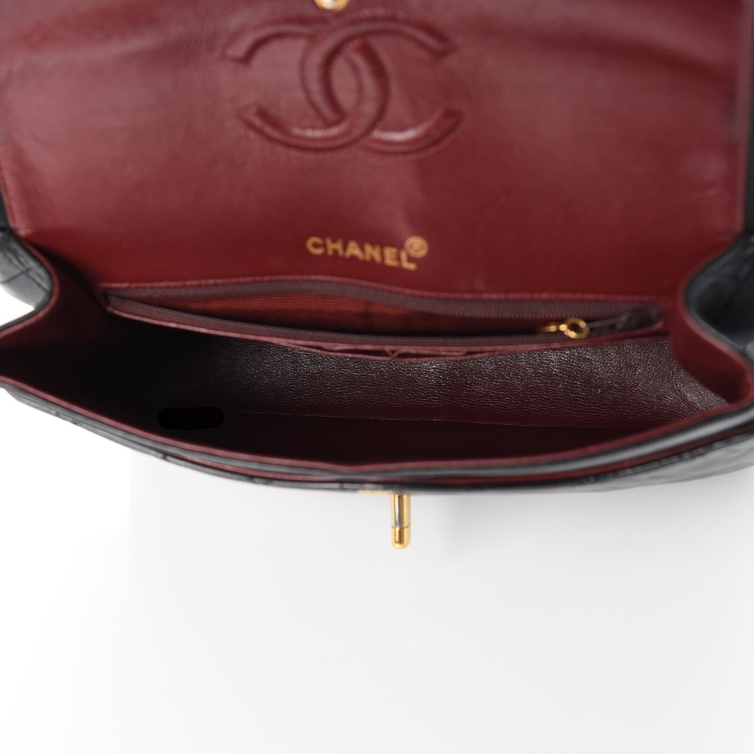 Chanel Lambskin Quilted Medium Double Flap Black 6 of 10