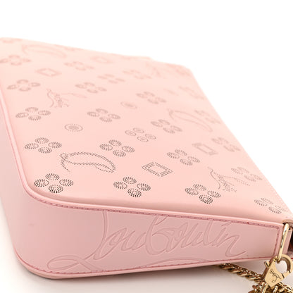 Christian Louboutin Calfskin Loubila Loubinthesky Chain Clutch Rosy 6 of 7