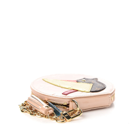 Louis Vuitton Vernis Animania Oiseau Songbird Coin Purse Rose Florentin 3 of 5