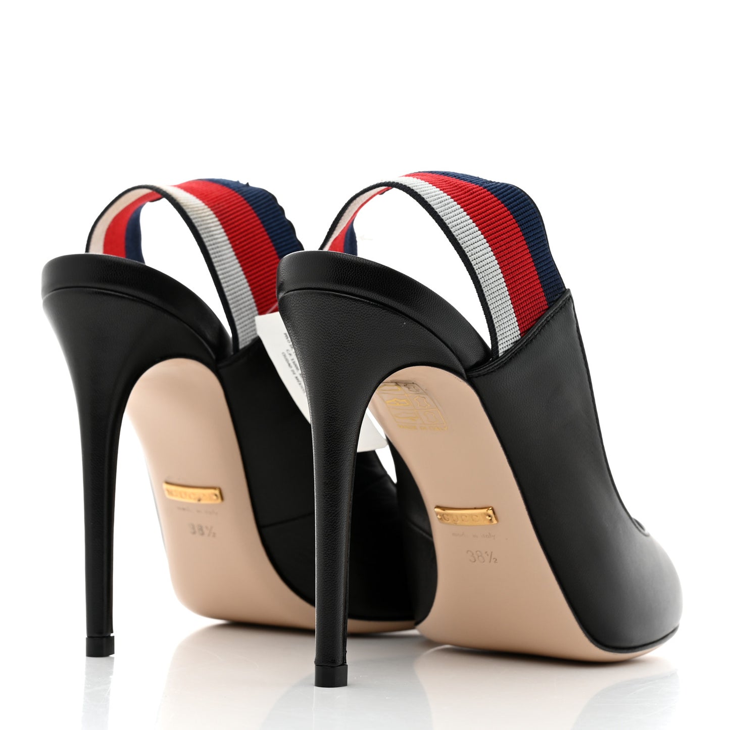 Malaga Kid Web Sylvie High Heel Slingback Pumps 38.5 Black