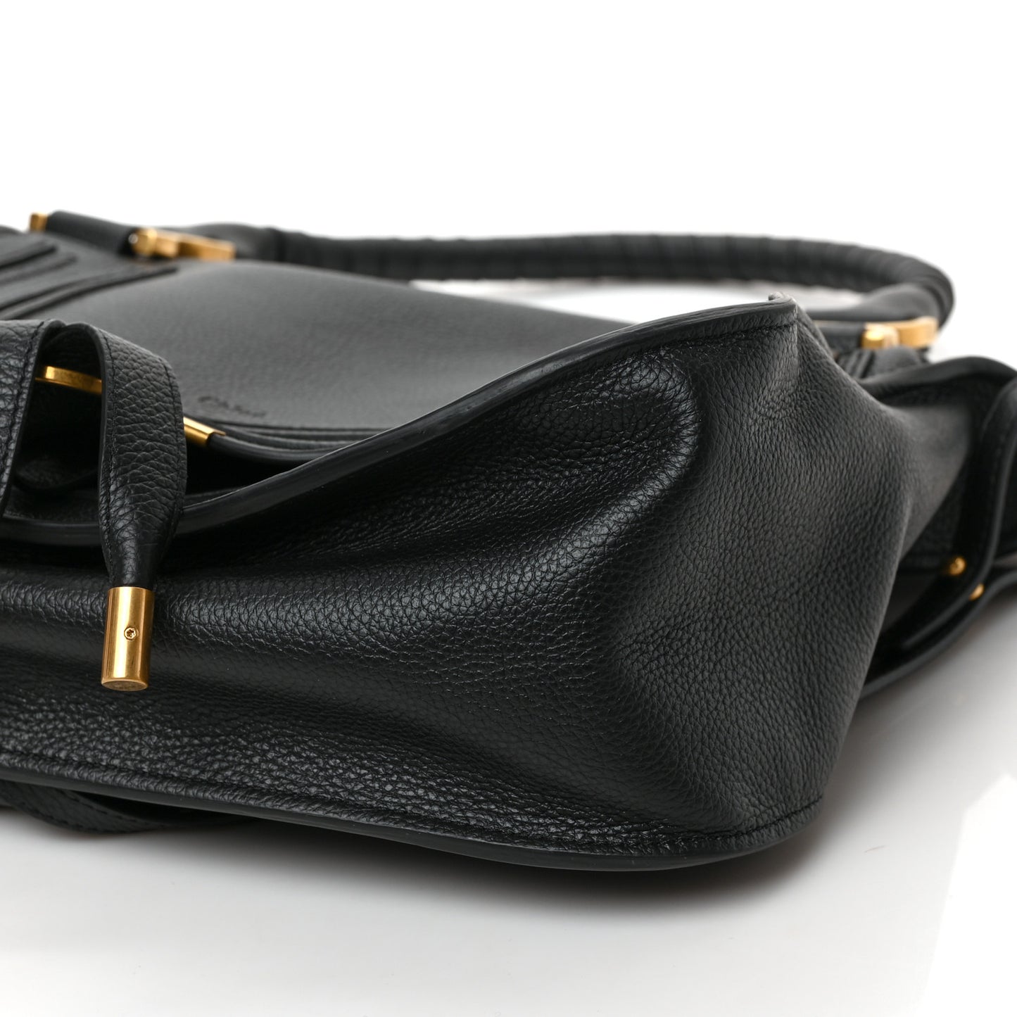 Calfskin Medium Marcie Satchel Black