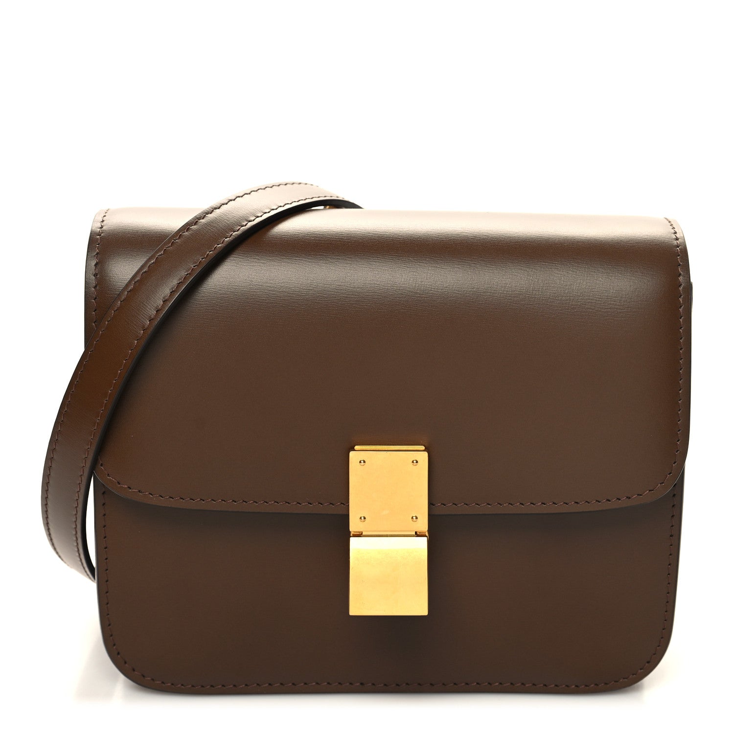 Celine Box Calfskin Teen Classic Box Flap Bag Camel 1 of 11