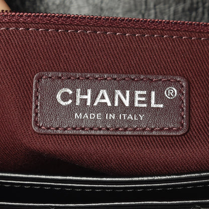 Chanel Glazed Calfskin Quilted Large Perfect Edge Flap Black 6 of 8