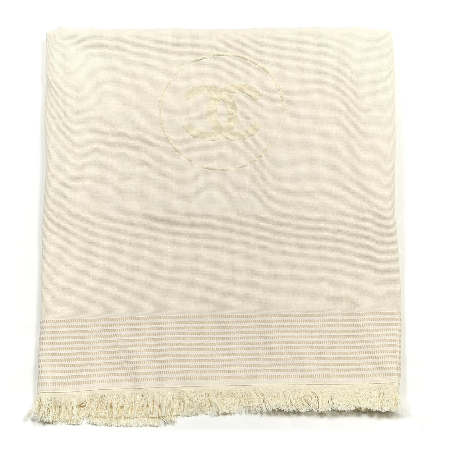 Terry Cotton CC Beach Towel Off White
