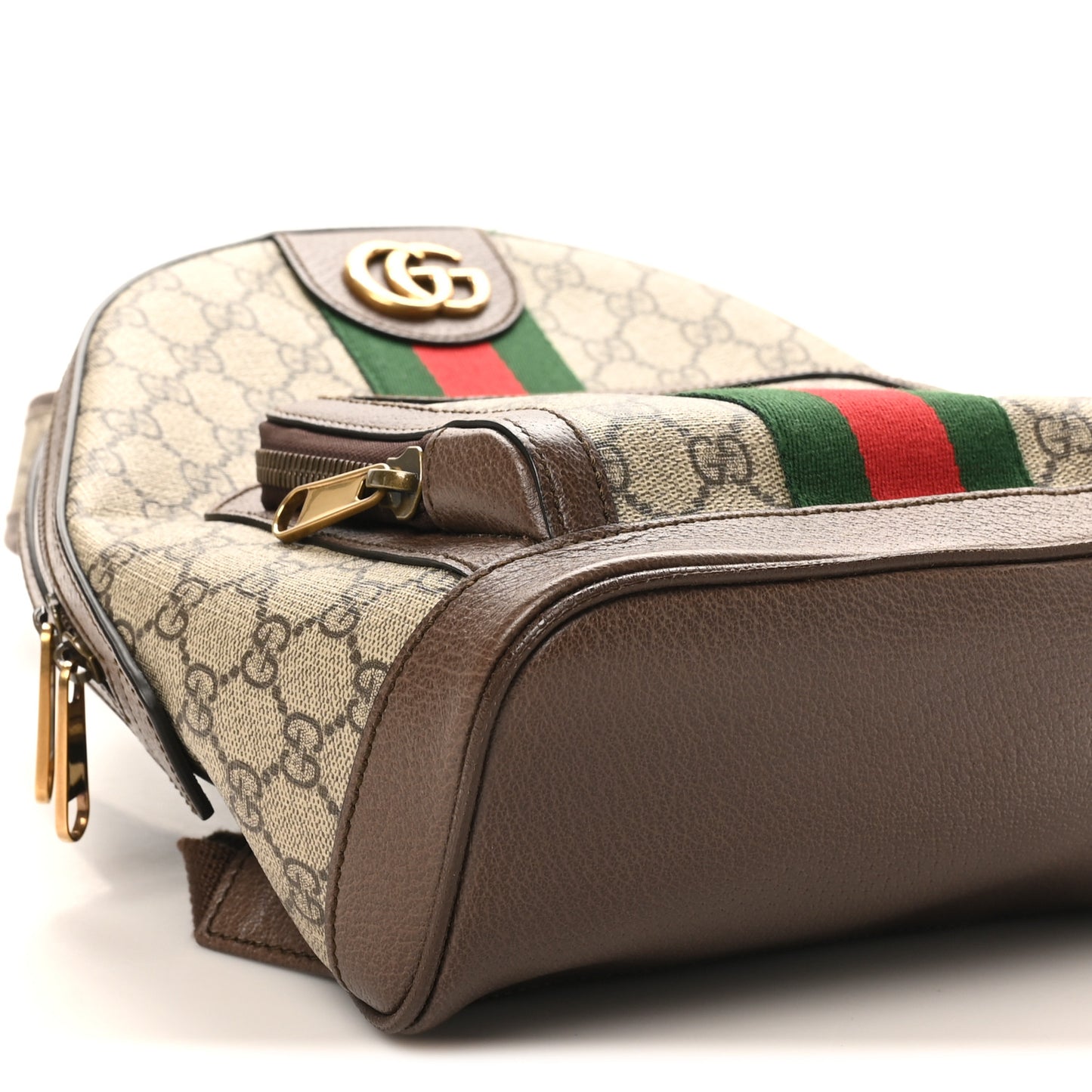 GG Supreme Monogram Calfskin Web Small Ophidia Day Backpack Beige Ebony New Acero