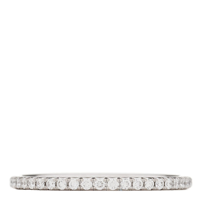 Tiffany 18K White Gold Diamond Metro Band Ring 54 7 1 of 5