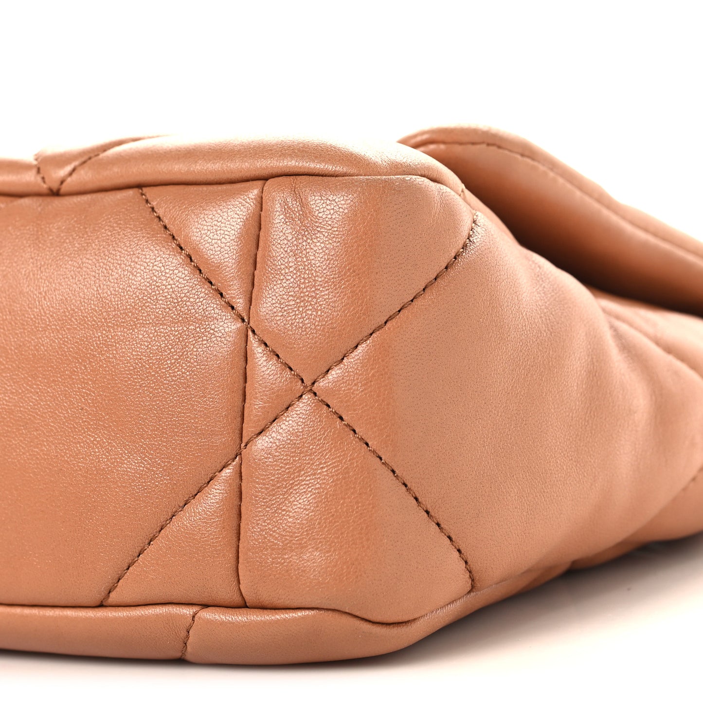 Lambskin Quilted Medium Chanel 19 Flap Brown