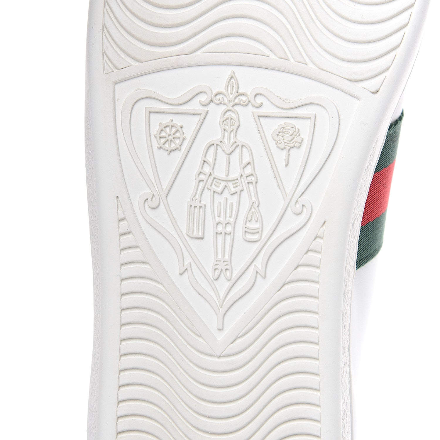 Gucci Calfskin Web Floral Embroidered Womens Ace Sneakers 38.5 White 7 of 9