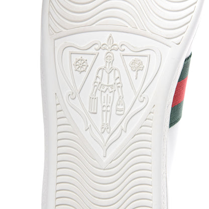 Gucci Calfskin Web Floral Embroidered Womens Ace Sneakers 38.5 White 7 of 9