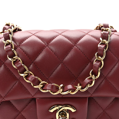 Chanel Lambskin Quilted Mini Rectangular Flap Burgundy 8 of 10