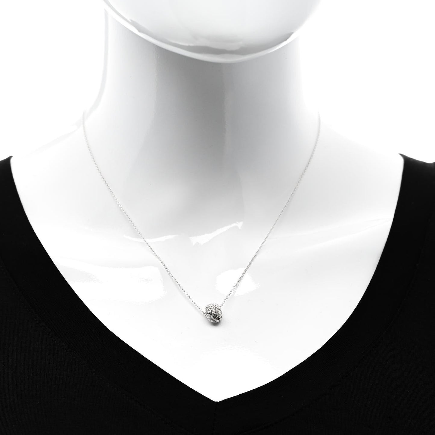 Sterling Silver Twist Knot Pendant Necklace