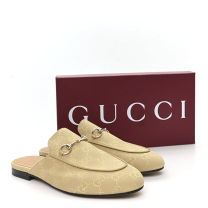 Gucci GG Monogram Canvas Womens Princetown Slippers 40.5 Egypt Salt 10 of 10