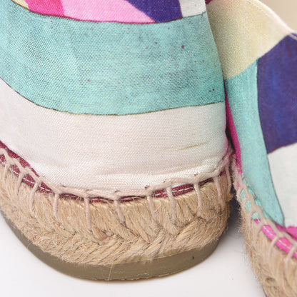 Chanel Patent Fabric Striped CC Espadrilles 42 Multicolor Black 11 of 12